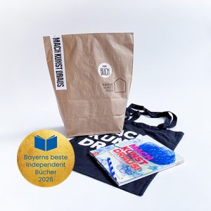 Kreativbuch „Mach Kunst draus!" im Bundle mit Materialtüte und Stofftasche